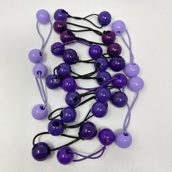 Twin Bead Hair Knocker Pony Tail Holders Bubbles Balls Tie Backs Lot of 156 Sets